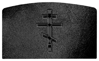 DACRO-519-BK-SH-BK Black Orthodox Cross Shimmer Black